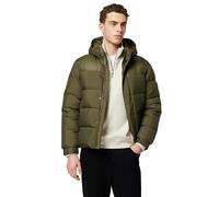 Tommy Hilfiger Herren Pufferjacke Mix Down Hooded Puffer Jacket mit Kapuze, Mehrfarbig (Army Green), L