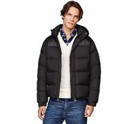 Tommy Hilfiger Herren Pufferjacke Mix Down Hooded Puffer Jacket mit Kapuze, Schwarz (Black), XXL