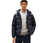 Tommy Hilfiger Herren Pufferjacke Mix Down mit Kapuze, Blau (Desert Sky), M