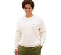 Rundhalspullover "ESSENTIAL STRUCTURE CREW NECK", Herren, Gr. 5XL, ivory petal, Strick, Obermaterial: 100% Baumwolle, TOMMY HILFIGER BIG & TALL, unifarben, regular fit normal, Rundhals, eingesetzt Rip