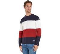 Tommy Hilfiger Herren Pullover Crew Neck Strickpullover, Mehrfarbig (Desert Sky Multi), S