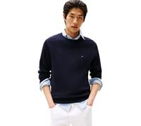 Rundhalspullover TOMMY HILFIGER "ESSENTIAL COTTON", Herren, Gr. 3XL, blau (desert sky), Strick, Obermaterial: 100% Baumwolle, regular fit, Rundhals, Rippbündchen, Pullover Rundhalspullover, Crewneck R