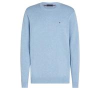 Tommy Hilfiger Herren Pullover Essential Cotton mit Rundhalsausschnitt, Blau (Vessel Blue Heather), L