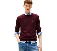 Tommy Hilfiger Herren Pullover Essential Cotton mit Rundhalsausschnitt, Rot (Deep Burgundy), S