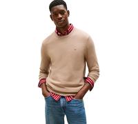 Tommy Hilfiger Herren Pullover Essential Structure Crew Neck Regular Fit, Beige (Coastal Taupe), S