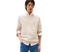 Tommy Hilfiger Herren Pullover Essential Structure Crew Neck Regular Fit, Beige (Heathered Oatmilk), XXL
