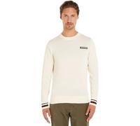 Tommy Hilfiger Herren Pullover Global Stripe Crew Neck Baumwolle, Beige (Calico), L