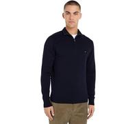 Troyer TOMMY HILFIGER "ESSENTIAL COTTON ZIP MOCK", Herren, Gr. XL, blau (desert sky), Strick, Obermaterial: 100% Baumwolle, regular fit, Pullover Troyer (34668712-XL) desert sky
