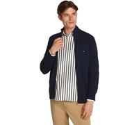 Tommy Hilfiger Herren Pullover mit Reißverschluss Essential Cotton Zip Thru Stehkragen, Blau (Desert Sky), M