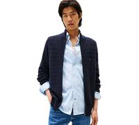 Tommy Hilfiger Herren Pullover mit Reißverschluss Stripe Structure Warm, Blau (Desert Sky), M