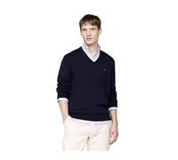 Tommy Hilfiger Pullover Pima Org Ctn Cashmere V-Ausschnitt Herren Blau (Desert Sky) XL