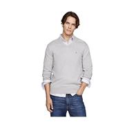Tommy Hilfiger Herren Pullover V-Ausschnitt Regular Fit, Grau (Light Grey Heather), S