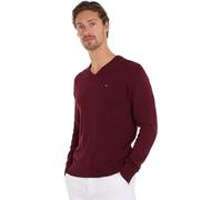 V-Ausschnitt-Pullover TOMMY HILFIGER "PIMA ORG CTN CASHMERE V NECK" Gr. L, deep rouge Herren Pullover (50963164-L) deep rouge