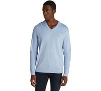 Tommy Hilfiger Herren Pullover V-Neck Regular Fit, Blau (Vessel Blue Heather), 3XL