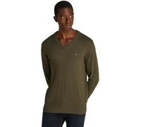 Tommy Hilfiger Herren Pullover V-Neck Regular Fit, Mehrfarbig (Army Green), M