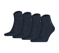 TOMMY HILFIGER Herren Quarter Socken, 4er Pack - Sneaker, Unifarben, 39-49 Blau / 47-49 47-49 Blau