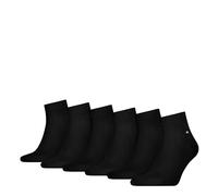 Tommy Hilfiger Herren Quarter Socken ECOM 6er Pack Schwarz Weiss Grau 75% Baumwolle 39-42 43-46 47-49, Größe:39-42, Farbe:Black (001)