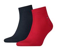 Tommy Hilfiger Herren Quarter Socken Kurzsocken Business Socken 2 Paar, Farbe:Mehrfarbig, Menge:2 Paar (1x 2er Pack), Größe:47-49, Artikel:-085 tommy original