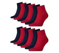 Tommy Hilfiger Herren Quarter Socken Kurzsocken Business Socken 342025001 12 Paar, Farbe:Mehrfarbig, Größe:39-42, Menge:12 Paar (6x 2er Pack), Artikel:-085 tommy original