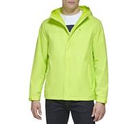 Tommy Hilfiger Herren, Regenjacke mit Kapuze, leicht, atmungsaktiv, wasserdicht, Limette, 2X