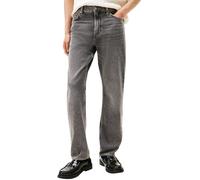 Straight-Jeans TOMMY HILFIGER, Herren, Gr. 40, Länge 34, grau (arcade grau), Denim/Jeans, Obermaterial: 100% Baumwolle, straight fit knöchellang, Jeans, in blauer Waschung (12498739-40) arcade grau