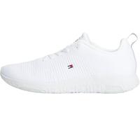 Tommy Hilfiger Herren Runner Sneaker Corporate Knit Rib Runner Sportschuhe, Weiß (White), 42