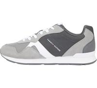 Tommy Hilfiger Herren Runner Sneaker Icon Mix aus Wildleder, Grau (Universal Grey), 44