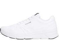 Sneaker TOMMY HILFIGER "MODERN COMFORT RUN KNIT", Herren, Gr. 42, weiß, Textil, unifarben mit Farbeinsatz, sportlich, Schuhe, Freizeitschuh, Halbschuh, Schnürer mit weich gepolstertem Schaftrand (1549