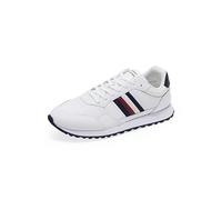 Tommy Hilfiger Herren Runner Sneaker New Eva Stripes Low Top, Weiß (White), 45