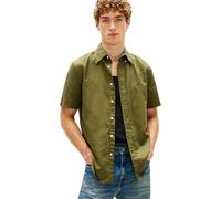 Tommy Hilfiger Herren Hemd aus Leinen-Baumwoll-Mix, khaki, Gr. L