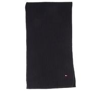 Tommy Hilfiger Herren Schal ESSENTIAL FLAG SCARF aus Baumwolle und Kaschmir, schwarz, Einheitsgröße