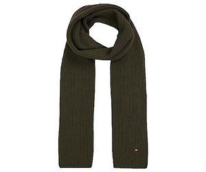 Tommy Hilfiger Herren Schal Essential Flag Scarf Strickschal, Mehrfarbig (Army Green), Einheitsgröße