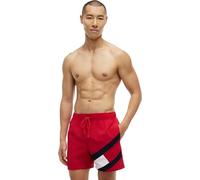 TOMMY HILFIGER Badeshorts Gummibund mit Tunnelzug mittelrot L