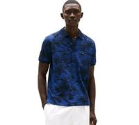 Tommy Hilfiger Herren Short Sleeve Linen Polo Shirts in Regular Fit with Tropical Print Designs Kurzärmeliges Leinen-Poloshirt in normaler Passform mit tropischen Print-Designs