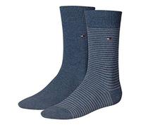 Tommy Hilfiger Socken Herren Baumwolle blau gestreift, 39-42