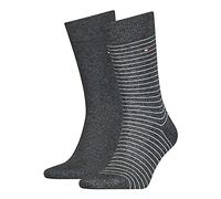 Tommy Hilfiger Socken Herren Baumwolle grau gestreift, 43-46
