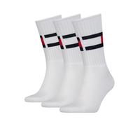 TOMMY HILFIGER Herren Socken, 3er Pack - Men's Sock Flag, ECOM Weiß / 35-38 35-38 Schwarz