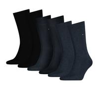 TOMMY HILFIGER Herren Socken, 6er Pack - Classic, Strümpfe, einfarbig Schwarz/Dunkelblau/Blau / 47-49 47-49 Mehrfarbig