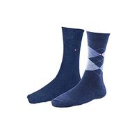Tommy Hilfiger Herren Socken TH MEN CHECK, 2er Pack, Gr. 39/42, Blau (jeans 356)