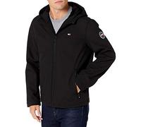 Tommy Hilfiger Herren Soft Shell Water Resistant Hooded Jacket Übergangsjacke, Schwarz, 2X