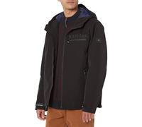 Tommy Hilfiger Herren-Softshell-Kapuzenpullover mit Reißverschluss-Brusttasche, Schwarz, M