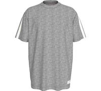 Tommy Hilfiger Herren Ss Tee Logo T-Shirt, Grey Heather, L