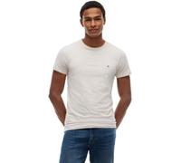 Tommy Hilfiger Herren Stretch Slim Fit Tee Mw0mw10800 S/S T-Shirt, Heathered Oatmilk, S