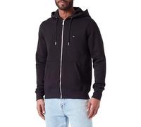 Tommy Hilfiger Herren Strickjacke Cardigan mit Reißverschluss Zipper, Schwarz (Black), S