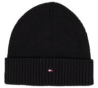 Tommy Hilfiger Herren Strickmütze Essential Flag Beanie mit Kaschmiranteil