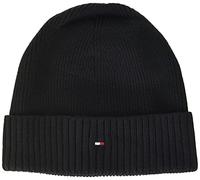 Tommy Hilfiger Herren Strickmütze Flag Cotton Beanie mit Kaschmir