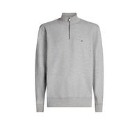 Tommy Hilfiger Herren Sweatshirt mit Reißverschluss Essential Fleece 1/4 Zip Troyer Kragen, Grau (Medium Grey Heather), M