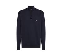 Sweatshirt TOMMY HILFIGER "ESSENTIAL FLEECE 1/4 ZIP" Gr. XL, blau (desert sky) Herren Sweatshirts (77053407-XL) desert sky
