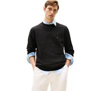 Tommy Hilfiger Herren Sweatshirt Essential Fleece Crew Neck Regular Fit, Schwarz (Black), 3XL