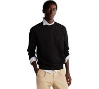 Tommy Hilfiger Herren Sweatshirt Essential Fleece Crew Neck Regular Fit, Schwarz (Black), L
